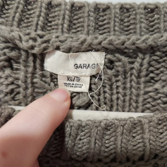 Garage Brown Cable Knit Sweater - Picture 4 of 5